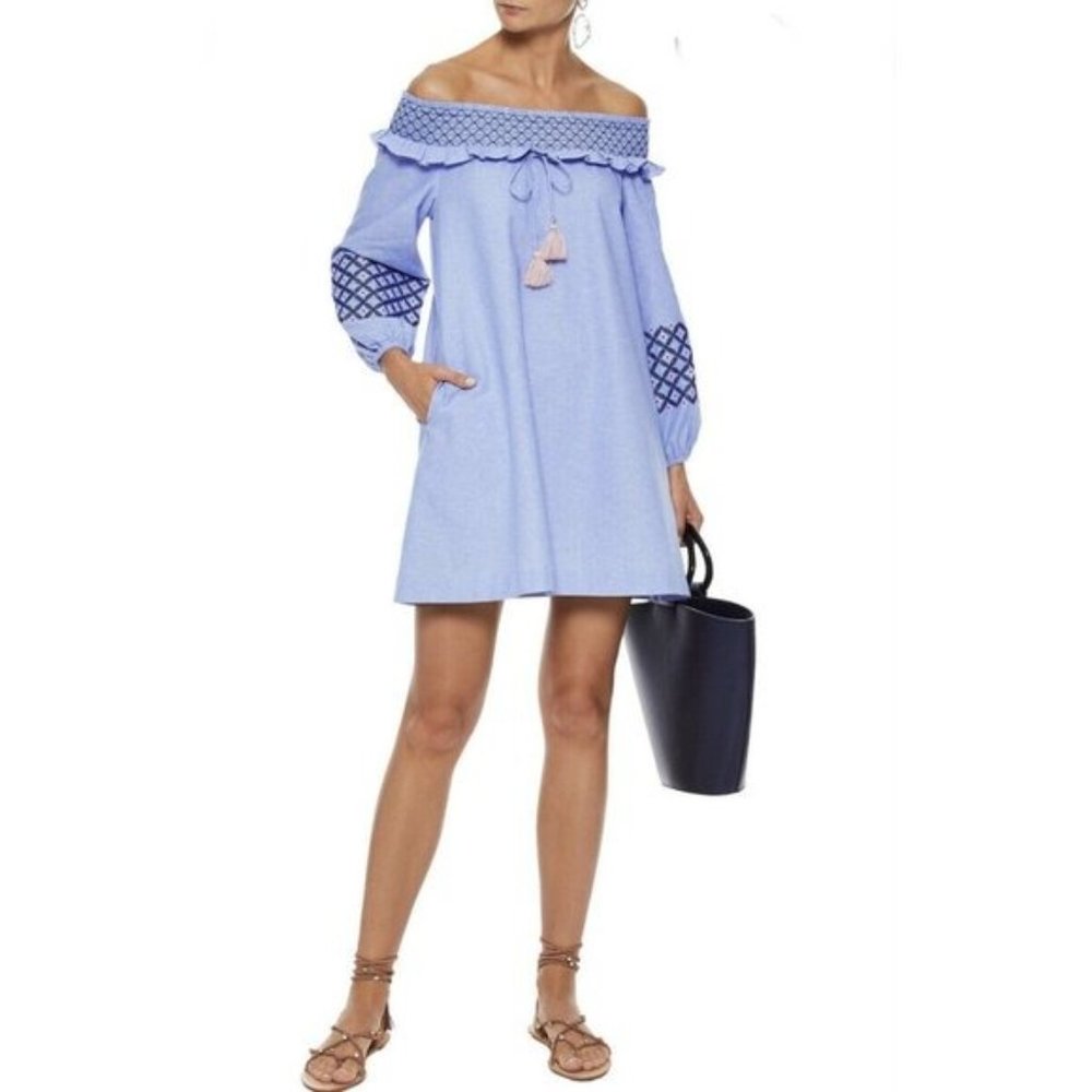 NWOT Rebecca Minkoff Goldie Off The Shoulder Dress - Picture 3 of 12